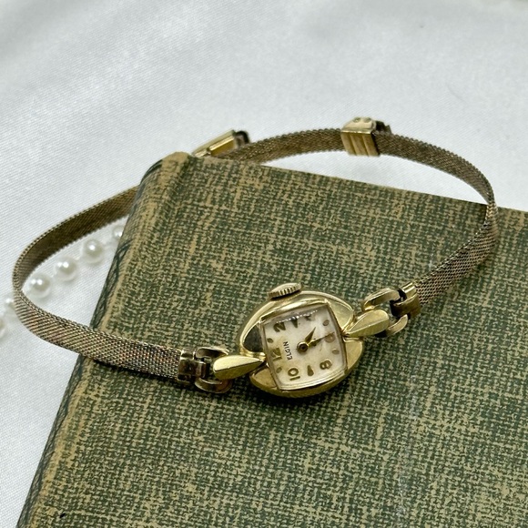 12K RGP Gold 1952 Elgin De Luxe Wind-Up Watch - Picture 1 of 7